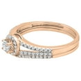 thumbnail image 2 of Dazzlingrock Collection 0.45 Carat (ctw) 14K Round Diamond Bridal Halo Engagement Ring Set 1/2 CT, Rose Gold, Size 5, 2 of 5