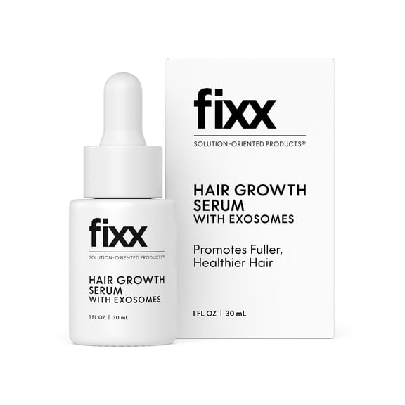 Fixx Hair Growth Serum – Exosome-Infused Scalp Treatment with Caffeine, Banana Flower, Bergamot & Probiotics – Supports Thicker, Fuller Hair – 60ml – For Men & Women