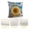 thumbnail image 4 of Chilfamy Sunflower Modern Farmhouse Rustic Decorative Square Pillow Case with Zipper Home Decor 24x24in, 4 of 5
