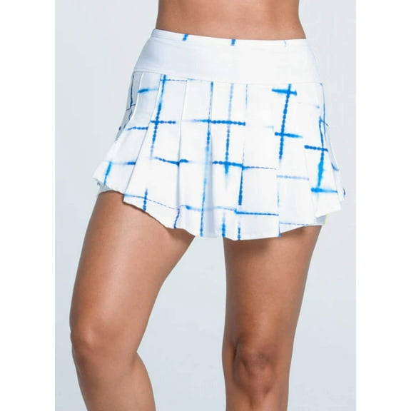 Women's Lucky in Love Shibori Plaid 13.5" Skirt