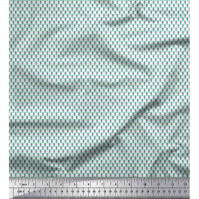 Soimoi Georgette Viscose Fabric Arrow Small Print Sewing Fabric Yard 42 Inch Wide