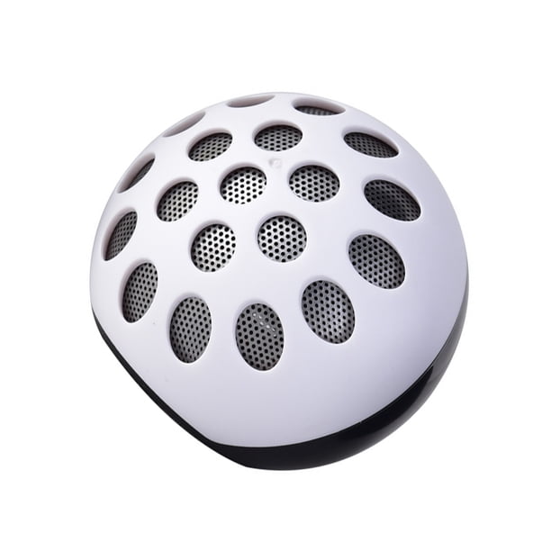 Methold Altavoces compatibles con Bluetooth Altavoz inalámbrico Sonido de alta definición Reproductor de música antioxidante en forma de bola de mano Cables de audio/vídeo Blanco