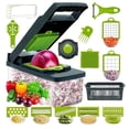 thumbnail image 2 of Juego de cortadores de verduras multifuncionales | Juego de rallador de rallador de cortadora de verduras de cocina de 14/16 piezas: herramienta de preparación de alimentos para triturar, rebanar, 2 of 5