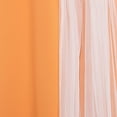 thumbnail image 4 of "Quality Home Gathered Tulle Overlay Blackout Curtain Panel Pair - Stainless Steel Nickel Grommet Top - ORANGE - 52"" W x 108"" L - (Set of 2 Panels)", 4 of 4