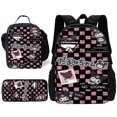 thumbnail image 1 of Mochila escolar de Anime Kuromi para niños y niñas, bolsa de almuerzo, bolsas de lápices, mochilas escolares, el mejor regalo, 1 of 5