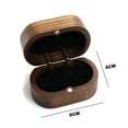 thumbnail image 6 of Yesbay Jewelry Box Exquisite Smooth Surface Sturdy Portable Soft Lining Wood Wedding Ring Storage Box Home Supply, 6 of 8