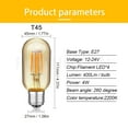 thumbnail image 4 of Ruiandsion E27 Edison Filament LED Bulb, Oval Shape, 4W 400LM, Only 18V(12-24V) , Replacement for Patio and Cafe,1-Pack, 4 of 11