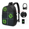 thumbnail image 3 of YFYANG 17" Laptop Backpack, Lucky Clover Fashion Travel Work Backpack with USB and Headphone Cable Interface for Men and Women, 3 of 8