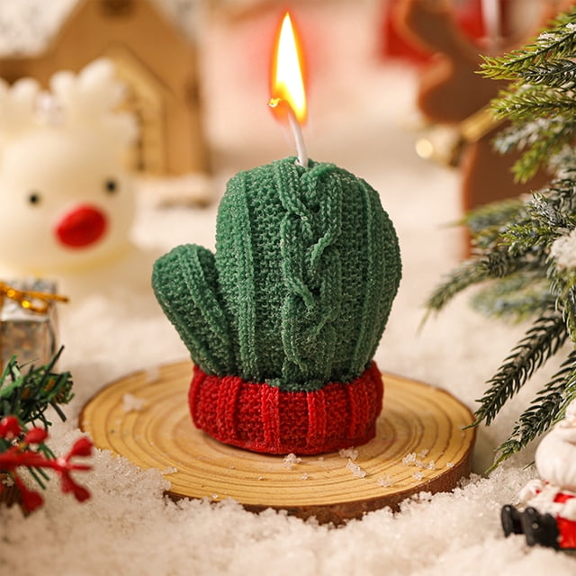 Vela Perfumada Navideña con Forma de Guante de Lana, Aroma a Ylang-Ylang, Rosa y Jazmín, Regalo de Aromaterapia, Combustión Prolongada, Decoración Acogedora para El Hogar, Ideal para Regalar En Navid