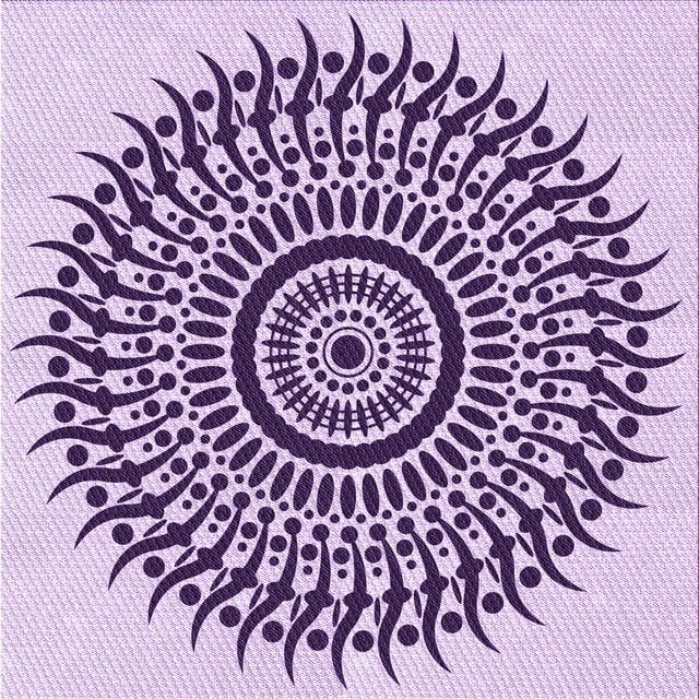 Ahgly Tapis d'Intérieur Lavable en Machine Carré Transitionnel Violet Raisin Vif, 6 Pieds Carré