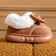 thumbnail image 6 of mgoYE Toddler House Slippers 2-9T Girls Bow Detail Warm Fuzzy Non‑Slip Kids Indoor Home Shoes 13, 6 of 9