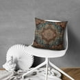 thumbnail image 7 of Bohemian Carpet Vintage Blue Red Tan Floral Throw Pillow Covers 18 X 18 Inch, Set Of 4, Linen Study Sofa Cushion Cover Indoor Living Room Home Decor, 7 of 7