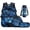 Blue Lightning Dinosaurs, variant on Girls 17 Inch Backpack Set 4 Piece Galaxy Space Axolotl Print School Bookbag with Lunch Box, Water Bottle Holder and Pencil Case for Elementary Students