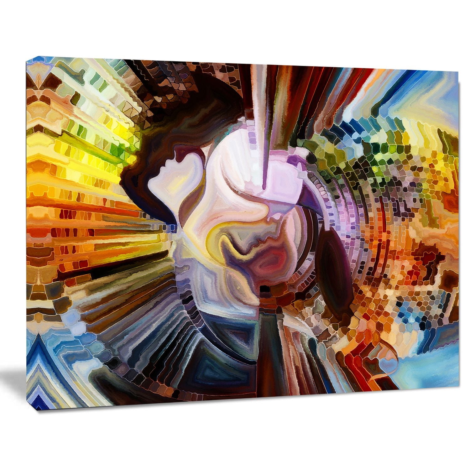 Tiger Design Art Layers of Inner Paint Canvas Print