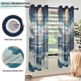 thumbnail image 3 of Yayeee Window Curtains Light Filtering 63"x42" Grommet Panel Pair Home Living Room Decor, Rolling Waves, 3 of 7