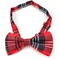 thumbnail image 2 of TopTie Nœud Papillon Tartan à Carreaux Noir et Rouge Mode Unisexe, 2 of 4