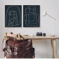 thumbnail image 2 of Stupell Industries Contemporary Line Squiggle Shapes Graphic Art Black Framed Art Print Wall Art, Set of 2, Design by Susan Jill, 2 of 8