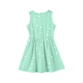 thumbnail image 4 of Abcomgle Summer Dress for Girls 7-8 Casual A-Line Sleeveless Girls Tank Dresses Polka Dot Crew Neck Sundresses Swing Dresses,Light Green,2-3Years, 4 of 4