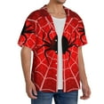 thumbnail image 2 of Yiaed Spider Web1 Print Mens Casual Wrinkle Free Shirts Short Sleeve Button Down Summer Stretch Dress Shirt-X-Large, 2 of 5