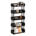 thumbnail image 5 of Furinno TURN-N-TUBE Book Shelf, 5-Tier Bookshelf, Bookcases, Storage Shelves with Rounded Corner Top Edges, 9.2 x 23.6 x 52.6, for Organization and Storage, Living Room, Home Office, Espresso, 5 of 5