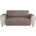thumbnail image 2 of Waterproof Sofa Cover with Elastic Strap, Quilted Furniture Protector Khaki Sofa Slipcover for Children Pets for 2 Seaters, 2 of 8