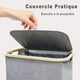 thumbnail image 2 of Cesto de lavandería con tapa, cesto de lavandería grande de 100 l con asas de bambú para ropa, cesto de lavandería, cesto de lavandería plegable grande XXL plegable con bolsa interior (44 x, 2 of 5