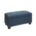 thumbnail image 5 of Convenience Concepts Designs4Comfort Ottomane de Rangement 7th Avenue en Tissu Bleu, 5 of 5