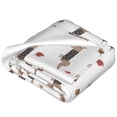 thumbnail image 2 of Cauagu Dachshund Dog Pattern Flannel Bed Blankets,Fleece Blanket Comfortable Air Conditioning Blanket for Sofa Bed Travel Couch & Living Room -40"x30", 2 of 8