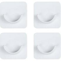Curtain Rod Holder, 2pcs/4pcs U Shape Closet Rod Bracket, Plastic No Drilling Shower Rods Holder, Self Adhesive Plastic Hook Wardrobe Rail End Supports, DIY for Home Bathroom(size:4pcs)