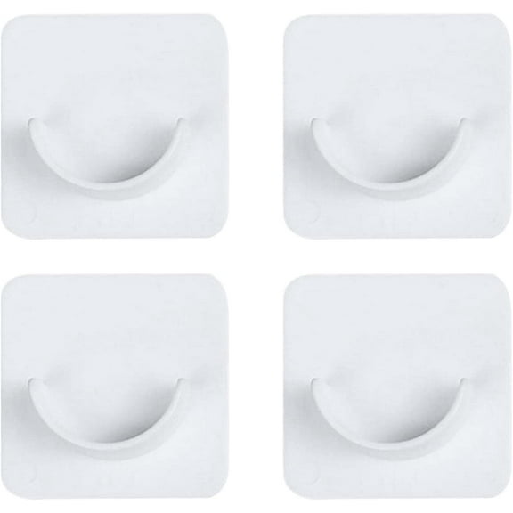 Curtain Rod Holder, 2pcs/4pcs U Shape Closet Rod Bracket, Plastic No Drilling Shower Rods Holder, Self Adhesive Plastic Hook Wardrobe Rail End Supports, DIY for Home Bathroom(size:4pcs)