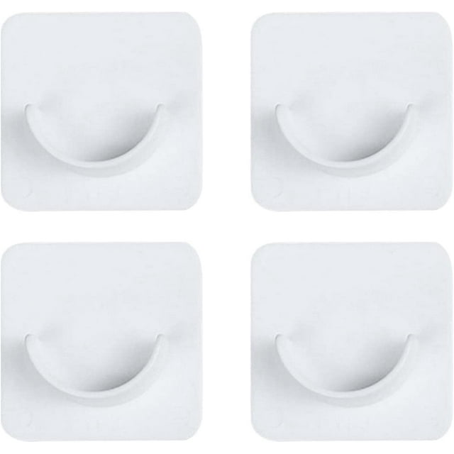 Support de Tringle à Rideau, 2 Pcs/4 Pcs Support de Tringle de Placard en Forme de U, Support de Tringle de Douche en Plastique Sans Perçage, Crochet Adhésif en Plastique Supports de Rail de Garde-Robe, DIY pour Salle de Bain à Domicile (Taille : 4 Pcs)