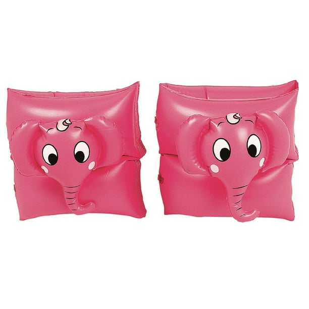 Pool Central 2pc Elephant Inflatable Children's Swimming Pool Arm Floats Pink 8" Walmart
