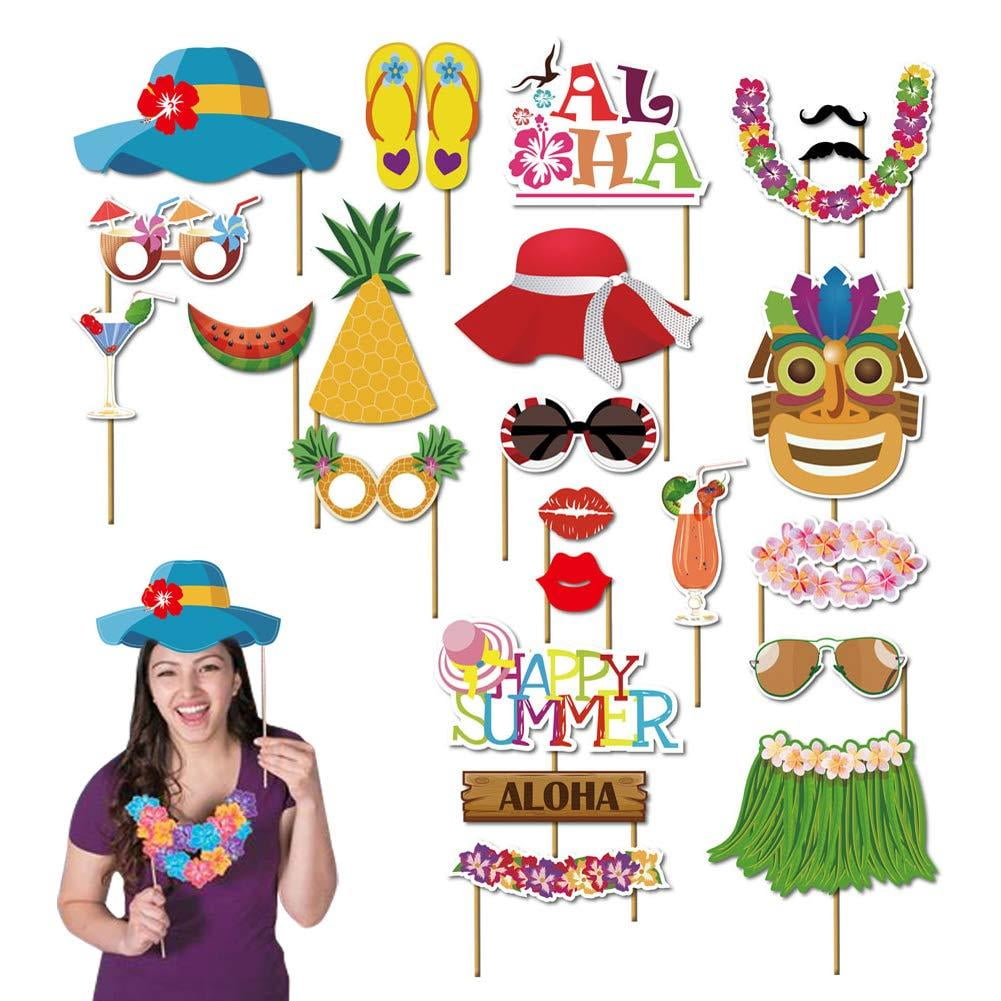 Luau party supplies luau party decorations luau photo booth props kit