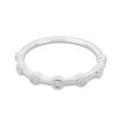 thumbnail image 3 of 1/10 Carat White Round Lab Grown Diamond Half Eternity Wedding Band Ring In 14k White Gold Over Sterling Silver(0.10 Cttw,G-H Color,SI2-I1 Clarity)-10, 3 of 8