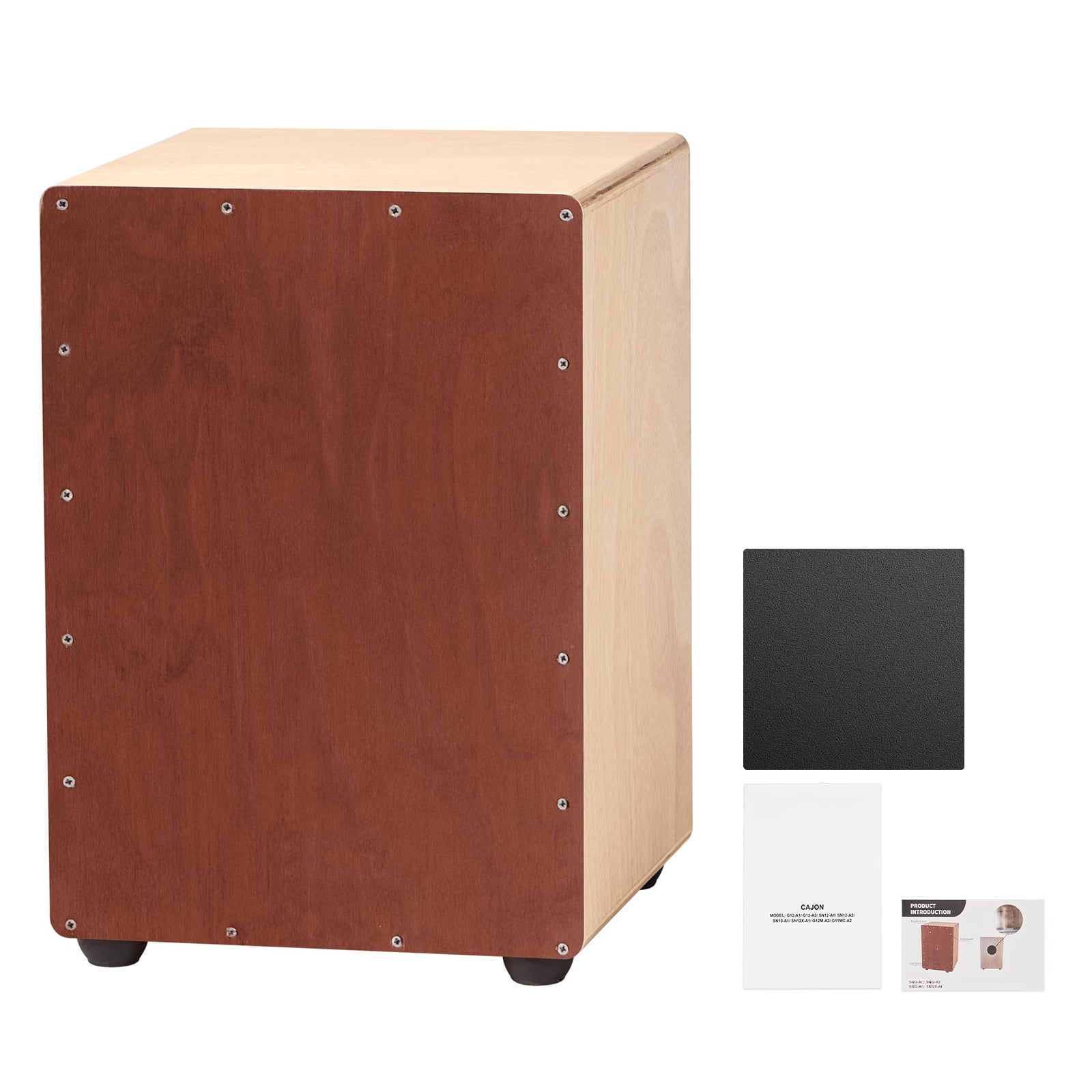 KFFKFF Cajon Box Drum with Internal Snare Wires, Lightweight