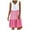 Hot Pink, variant on Lolmot Casual Dresses for Women 2023 Trendy Fashion Loose Stripe Dot Patchwork V-Neck Sleeveless Dress Sundress
