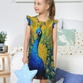 thumbnail image 4 of Vsdgher Paons pour Filles Chemises de Nuit Manches Courtes à Volants Robe de Nuit Vêtements de Nuit Pyjamas pour Fête Pyjama-TG, 4 of 6
