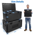 thumbnail image 4 of 44" x 22" x 24" Heavy Duty Stackable Rolling Cable Road Case - HDPE Watertight Dustproof Case for Pro Audio, DJ Equipment & Musical Instrument Accessories, ATA Certified with Lockable Casters, 4 of 12