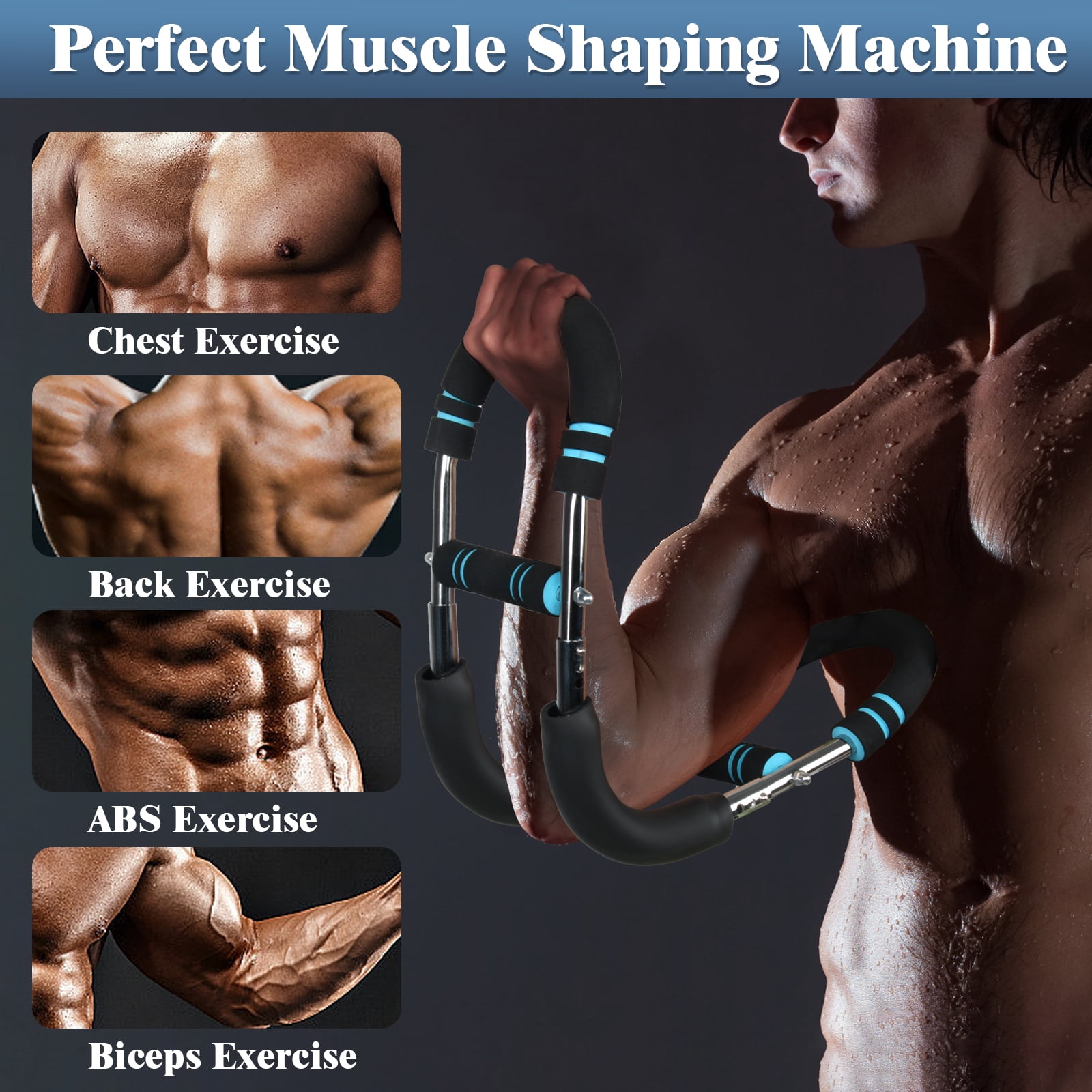 Twister Arm Trainer for Upper Body Workout – 90-160lb Adjustable Resistance Strength Training Bar for Chest, Biceps, Shoulders & Forearms | Home Gym Equipment for Men