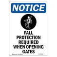 thumbnail image 1 of SignMission OS-NS-A-1218-V-12464 12 x 18 in. OSHA Notice Sign - Fall Protection Required, 1 of 1