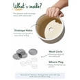 thumbnail image 4 of BEMAY 2-Pack 8+6.5 inch White Ceramic Succulent Pots with Drainage Holes for Indoor, Patio, and Garden Decor Plant Pots, 4 of 9