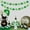 Green, variant on St. Patrick's Day Shamrock Felt Bunting Banner Garland Decorations, 2PCS Green Clover Hanging Bunting Lucky Decor for Irish Party & Home, 8.2Ft