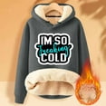 thumbnail image 1 of Birdeem Chandail à Capuchon pour Femmes d'Hiver Chaud en Peluche Uni avec Poche à Manches Longues, 1 of 1