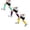 Purple 1PCS & Yellow 1PCS & Mint Green 1PCS, variant on 3 Pack Boys Socks Black Ankle Children's Stress Socks with Protective Leg Guards Sweat Absorbing No Leg Socks for Sports (Size 12-18 Years)