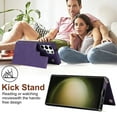 thumbnail image 4 of Nalacover Crossbody Wallet Case for Samsung Galaxy S24 Ultra, RFID Blocking Premium PU Leather Shoulder Strap Lanyard Shockproof Magnetic Cover with Card Slots Holder Kickstand Case, Purple, 4 of 8