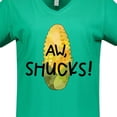 thumbnail image 4 of Inktastic Aw, Shucks Corn on the Cob Humor Women's V-Neck T-Shirt, 4 of 5