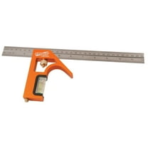 Swanson Savage 12" Combination Square, Stainless Steel Ruler, Built-In Scriber, Machines Head, Block Vial for Leveling Model SVC133