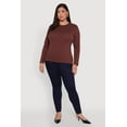 thumbnail image 3 of Womens Plus Size Basic Long Sleeve Crew Neck T-Shirt, 3 of 5