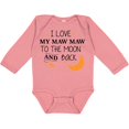 thumbnail image 3 of Inktastic I Love My Maw Maw to the Moon and Back Boys or Girls Long Sleeve Baby Bodysuit, 3 of 5