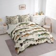 thumbnail image 2 of Feelyou Camo Pike Fish Bedding Comforter Set for Men Women, Retro Farmhouse Wildlife King Bedding Sets, Beige, Grey Reversible, 7pcs, 2 of 7